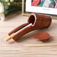 MUXIANG new arrived  patented product durable Eco-friendly  smoking accessories with ashtray wooden Cigarette pipe