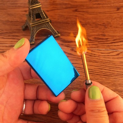 2020 yanzhen new product kerosene match metal creative outdoor portable mini oil match lighter wholesale cotton core