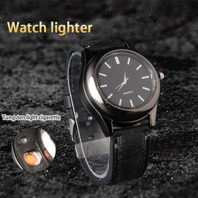 2019 yanzhen 779 metal real watch USB charging multi function christmas gift lighter wholesale