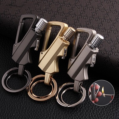 BCK2-666 Ten thousand matches multi-function key ring outdoor waterproof kerosene lighter match lighter