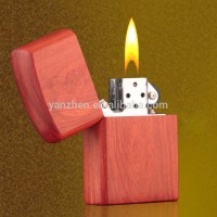 yanzhen Golden wood carving easy to carry metal windproof good quality oil lighter