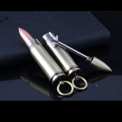 627 Creative Metal Bullet-shape Match With Key-buckle Logo Customized Wholesale